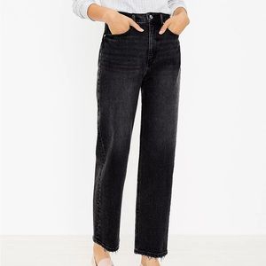 Loft 90s Straight Jeans in Washed Black Wash